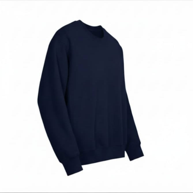 Navy Essential Crewneck Sweatshirt